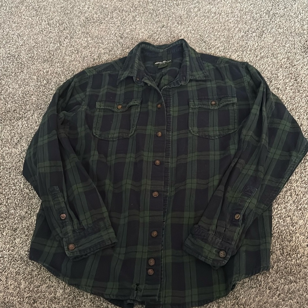 Eddie Bauer Vintage size XL Green Flannel